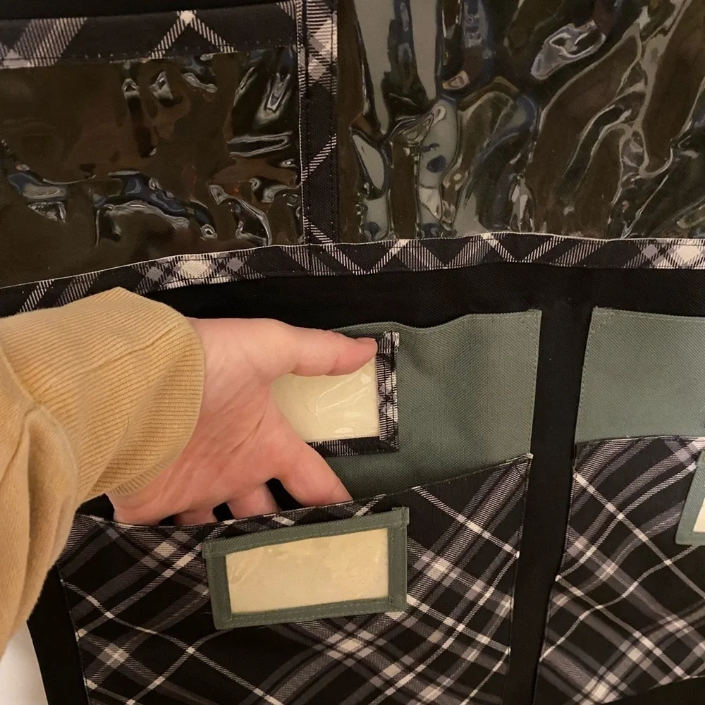 Thirtyone Bags Hanging Office Organizer with Plaid Design